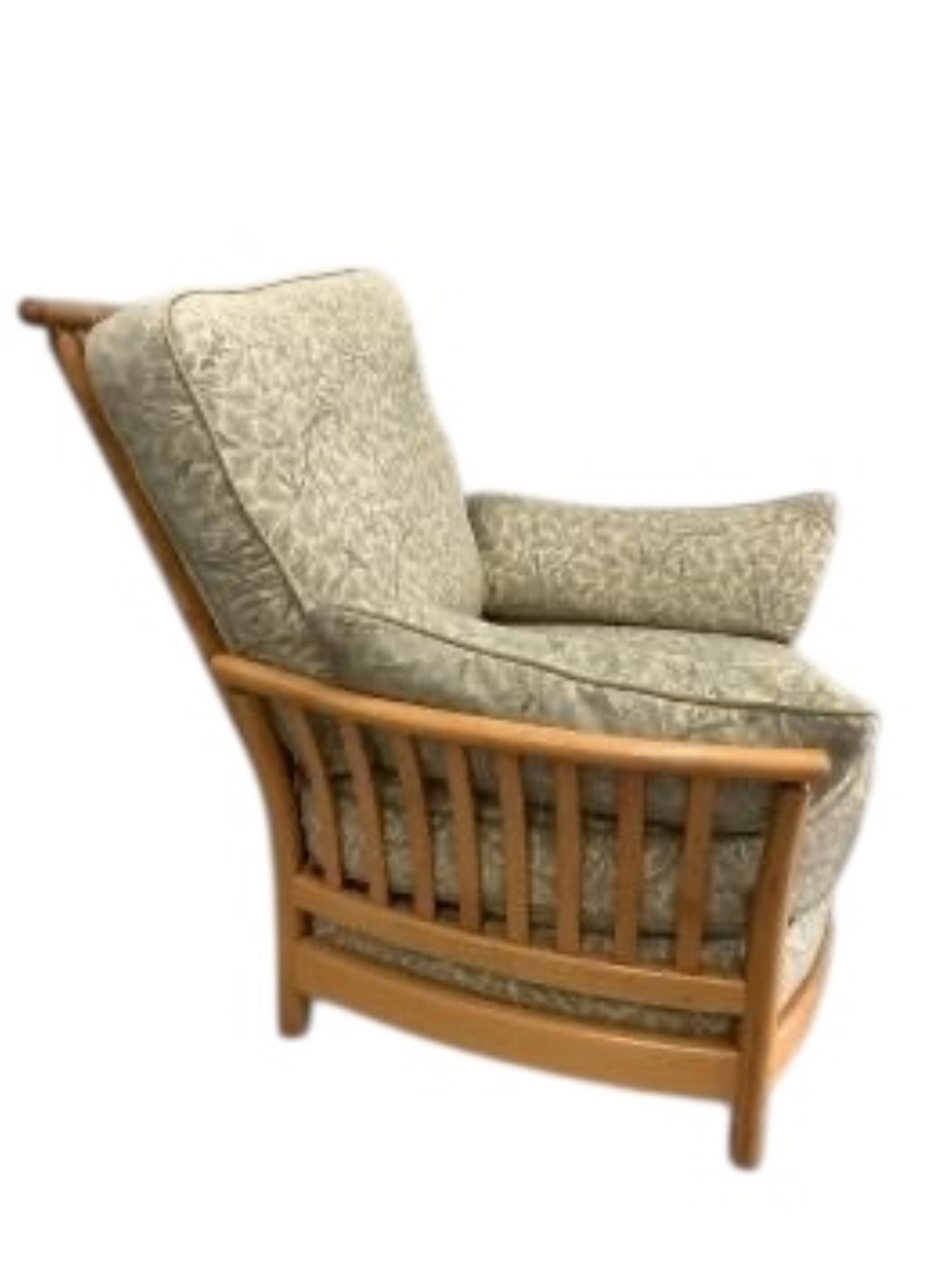 An Ercol ash Renaissance high back armchair, width 89cm, depth 90cm, height 98cm